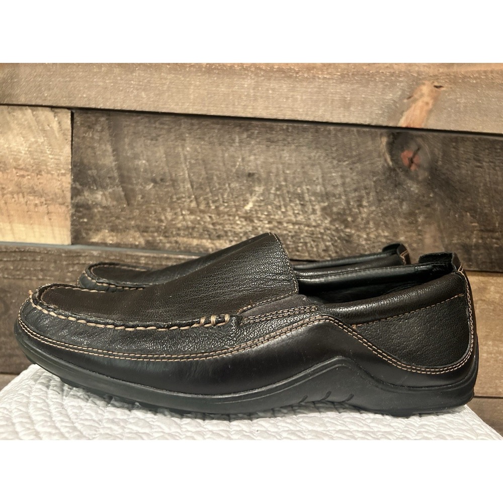 Cole Haan Tucker‎ Venetian Black Leather Loafers CO3557 Sz 9.5 M Driving Slip On